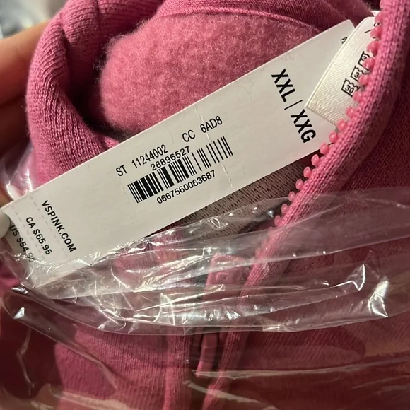 PINK Victoria Secret Ivy Fleece Campus Full Zip Hoodie - Picture 5 of 5